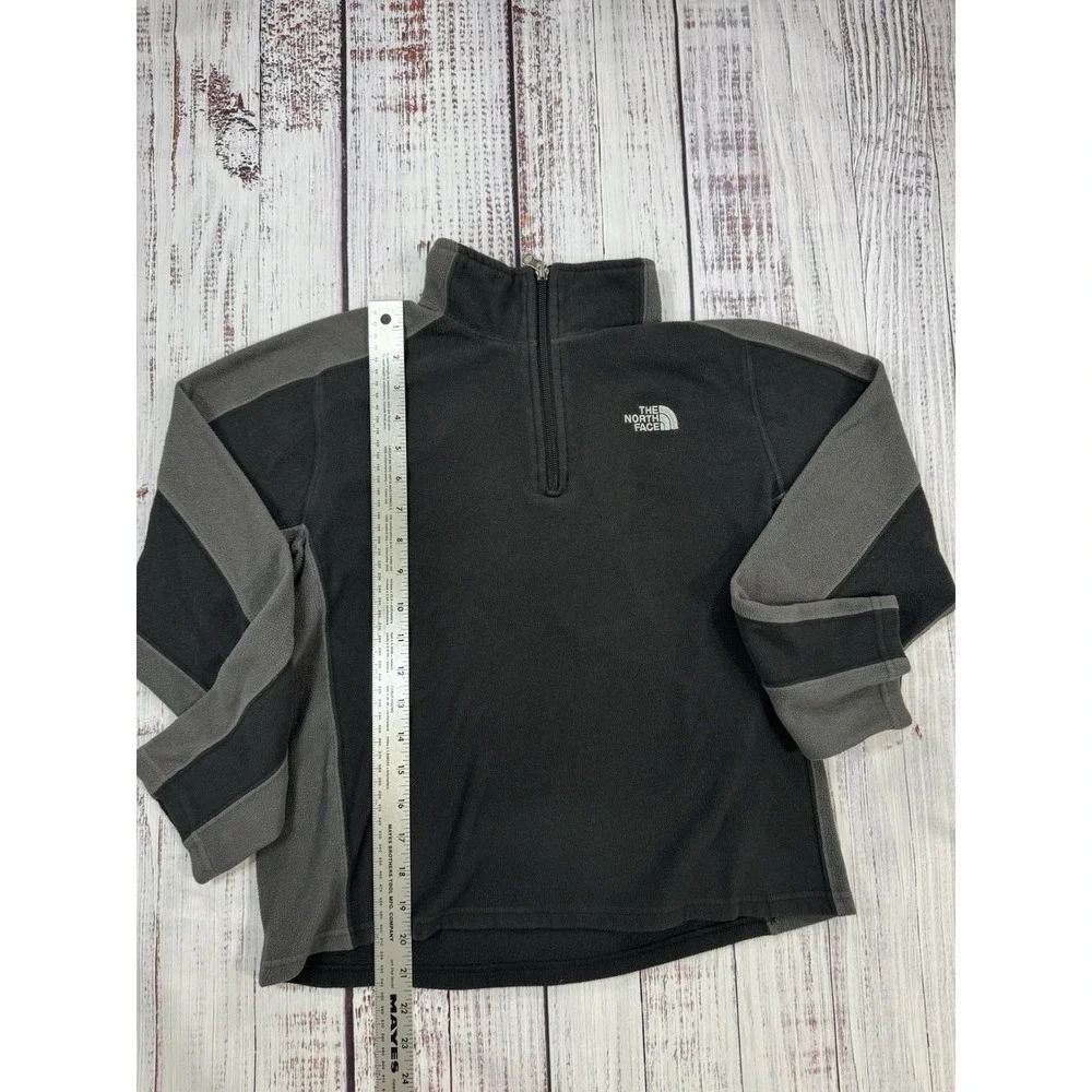 The North Face Sweater Jacket Mens Black‎ Gray Zip Fleece
